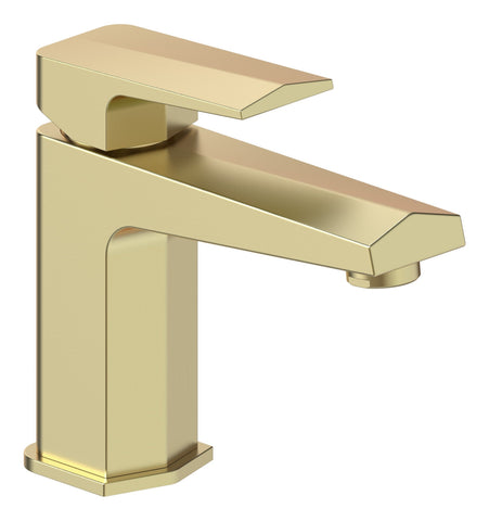 Rodela Basin Mixer & Waste - Brushed Brass