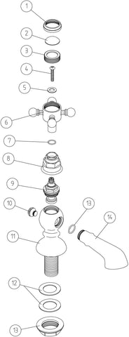 Tain Basin Pillar Taps - Chrome