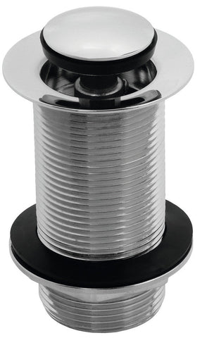 Unslotted Round Basin Waste - Chrome