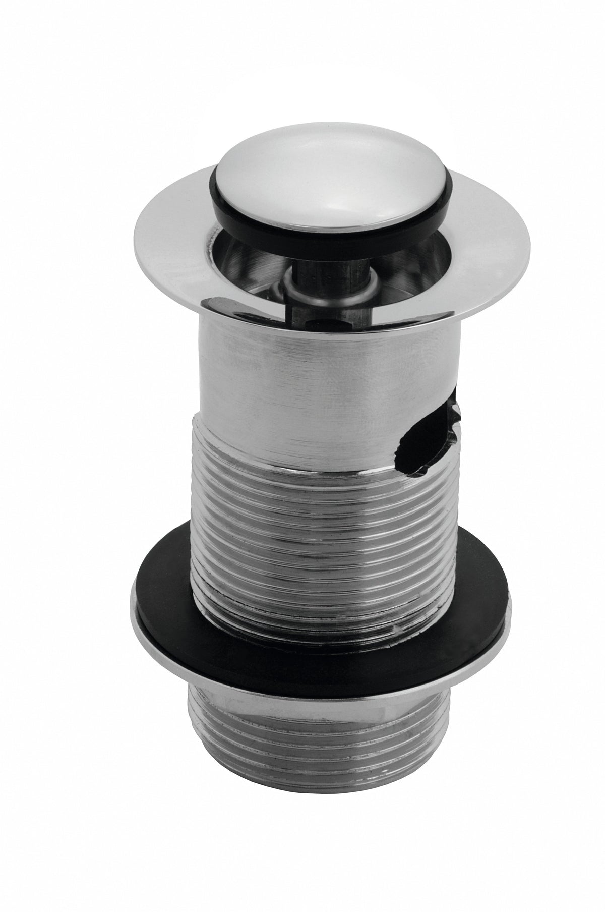 Slotted Round Basin Waste - Chrome