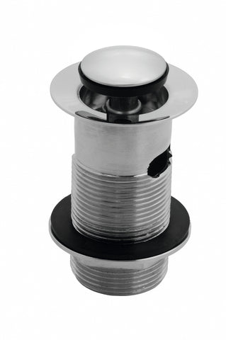 Slotted Round Basin Waste - Chrome