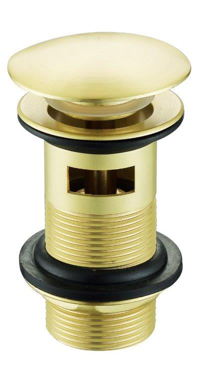 Slotted Mushroom Basin Waste (1 1/4") - Brushed Brass