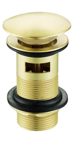 Slotted Mushroom Basin Waste (1 1/4") - Brushed Brass