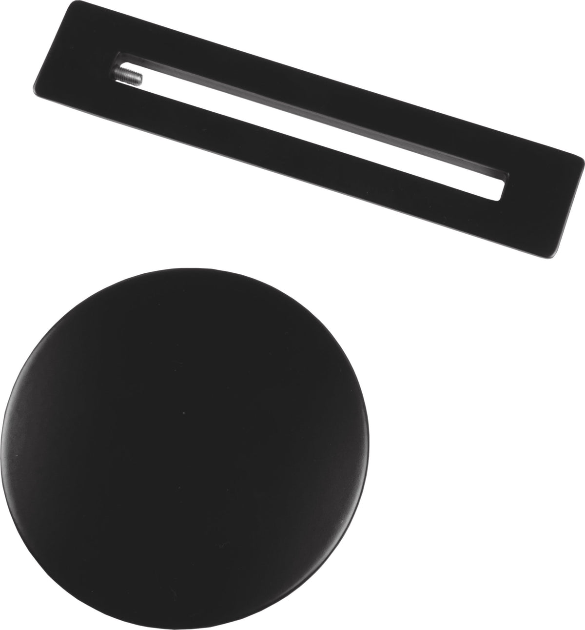 Floor Standing Bath Overflow & Waste Cover - Black