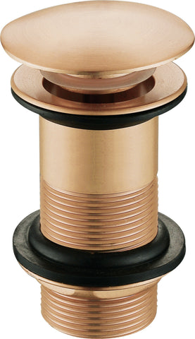 Unslotted Mushroom Basin Waste (1 1/4") - Brushed Bronze