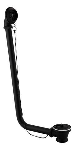 Exposed Bath Plug & Chain Waste - Matt Black
