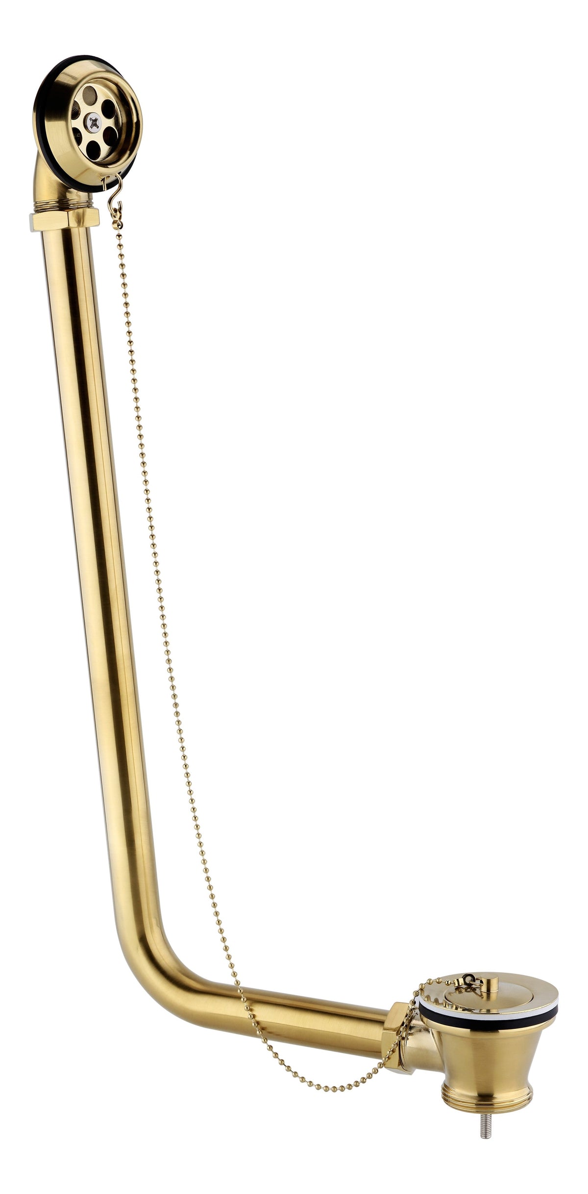 Exposed Bath Plug & Chain Waste - Brushed Brass