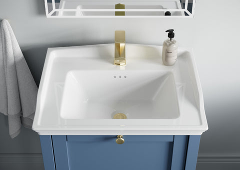 Didessa 470mm Floor Standing 1 Door Midi Boy Unit - Matt Misty Blue