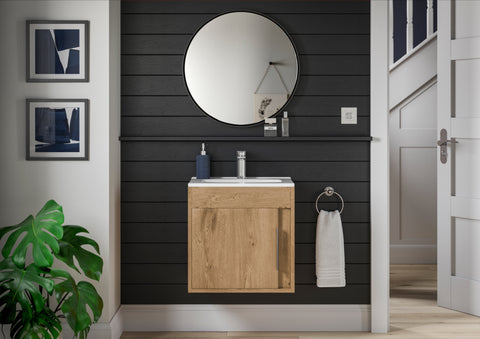 Elchaig 500mm Floor Standing WC Unit - Seville Oak