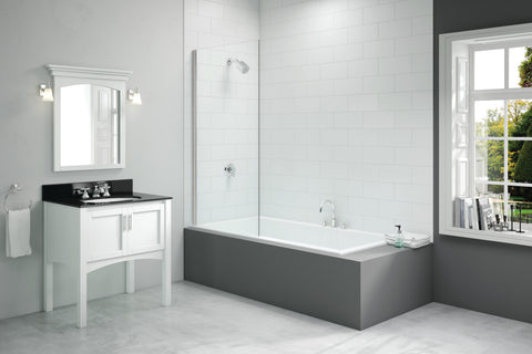 Merlyn 800x1500mm Single Fixed Square Bath Screen (6mm)