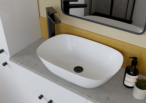 Eder 1236mm Slim Basin & WC Unit Pack - White Gloss (Oak Cab)