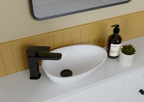Eder 1536mm Standard Basin  WC & 3 Drawer Unit Pack - White Gloss (Oak Cab)