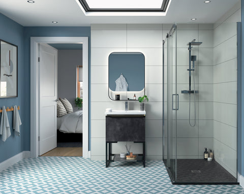 Icon 900mm Sliding Door Side Panel - Chrome