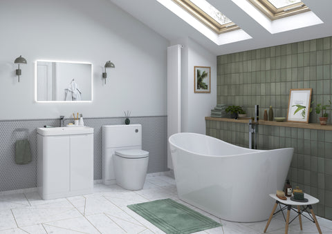 Lavant 605mm 2 Door Floor Standing Basin Unit - White Gloss