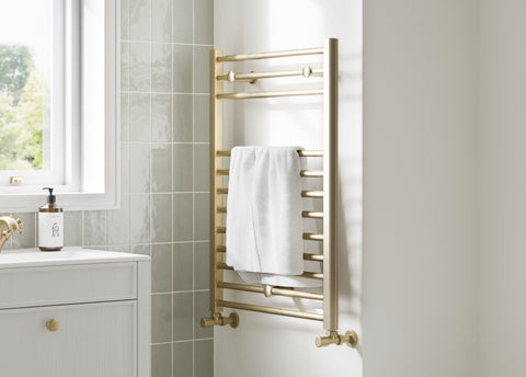 Grade Straight 30mm Ladder Radiator (500x1200x30mm) - Brushed Brass