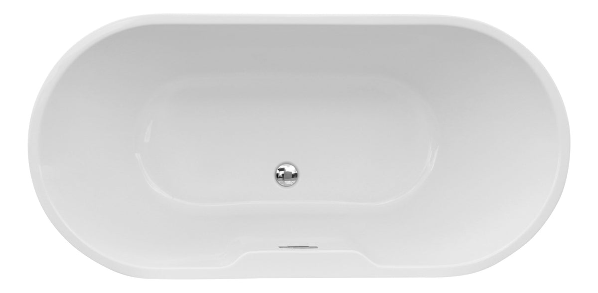 Harley Freestanding 1655x745x580mm 0TH Bath - Gloss White