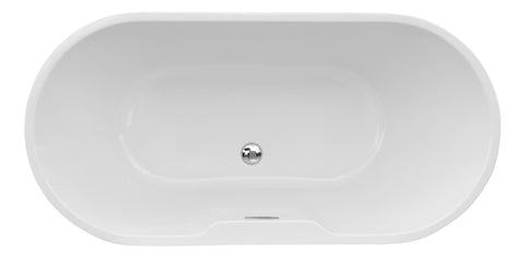 Harley Freestanding 1550x745x580mm 0TH Bath - Gloss White