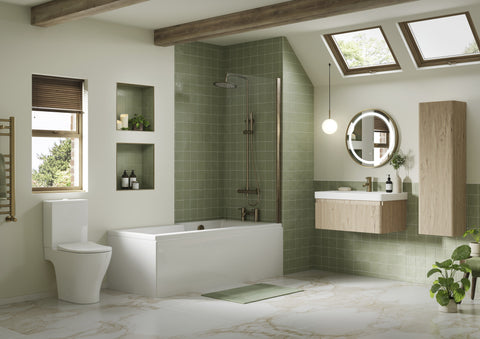 Kubes 500mm Wall Hung 1 Drawer Basin Unit & Basin - Textured Oak