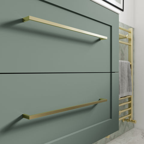 Maynard 615mm Floor Standing 2 Door Basin Unit & Basin - Matt Reed Green
