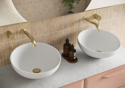 Miramichi 615mm Wall Hung 2 Drawer Basin Unit w/0TH Basin - Matt Apricot