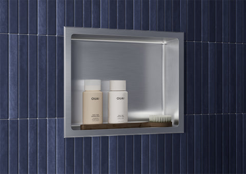 Miramichi 400mm Wall Hung 2 Door Midi Boy Unit - Matt Misty Blue