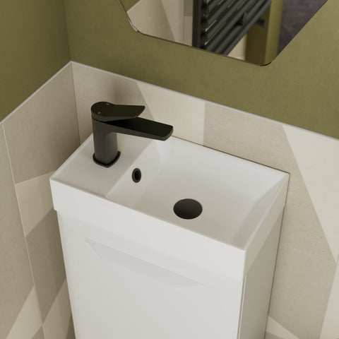 Miramichi 615mm Wall Hung 2 Drawer Basin Unit w/0TH Basin - Matt White