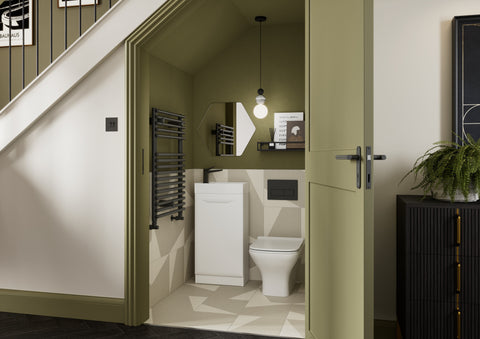Miramichi 400mm Wall Hung 2 Door Midi Boy Unit - Matt White