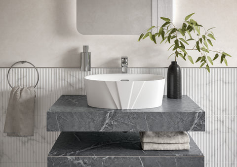 Deba 460x320mm Resin Washbowl - White