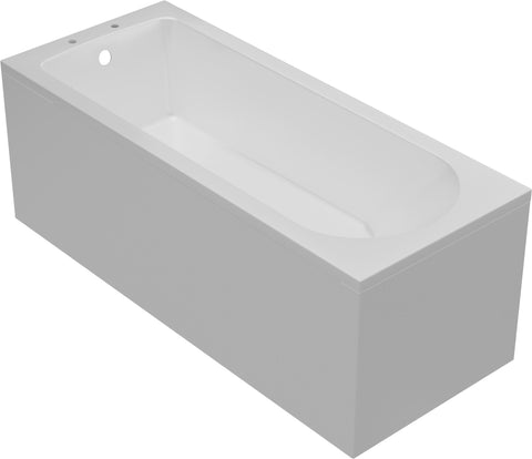 Pike D Shape Single End 1700x700x550mm 2TH Bath w/Legs