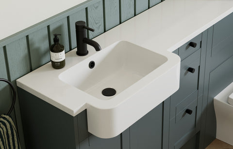 Pease Cloakroom Basin Mixer & Waste - Matt Black