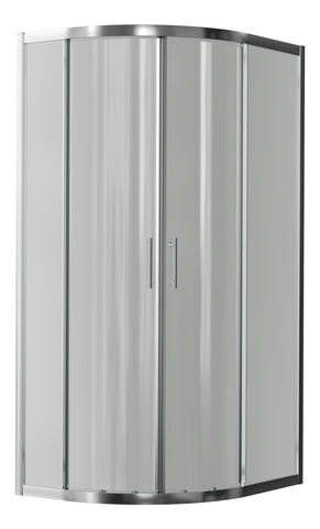 Clear Easy-Fit 1000x800mm 2 Door Offset Quadrant - Chrome