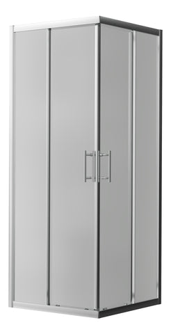 Clear Easy-Fit 760mm Corner Entry Door - Chrome