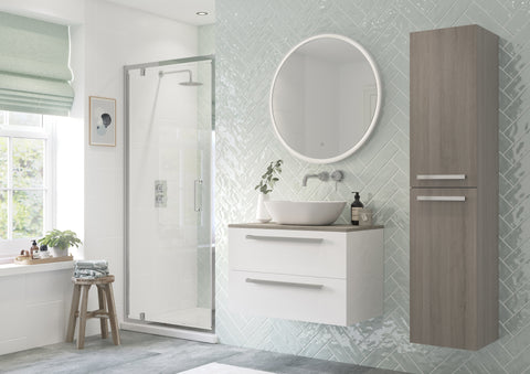 Felix 800mm Pivot Door - Chrome