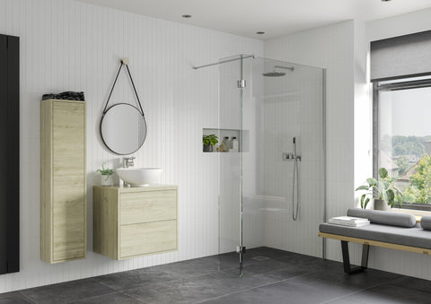 Icon Optional 300mm Wetroom Splash Panel - Chrome