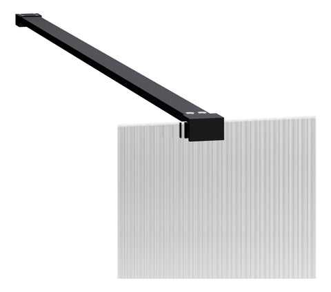 Icon 700mm Wetroom Side Panel & Arm - Black