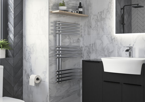 Rhonda Round Ladder Radiator (500x800x50mm) - Chrome
