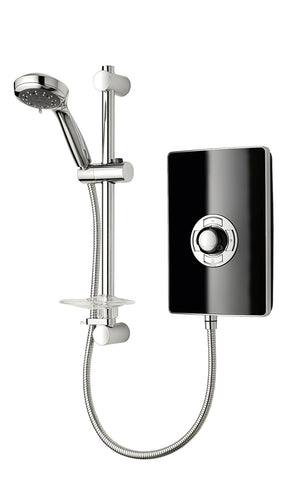Triton Aspirante 9.5kW Contemporary Electric Shower - Black Gloss