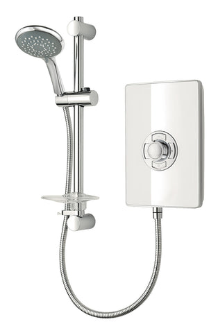 Triton Aspirante 9.5kW Contemporary Electric Shower - White Gloss