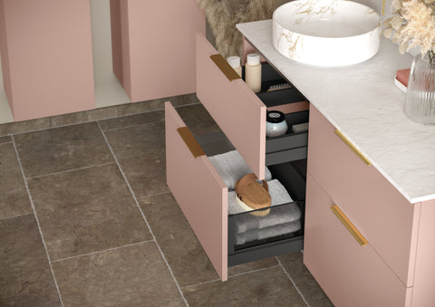 Stour 815mm Wall Hung 2 Drawer Basin Unit & 1TH Basin - Matt White