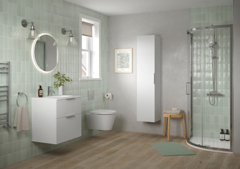 Stour 1180mm Floor Standing 4 Door Basin Unit (No Top) - Matt White