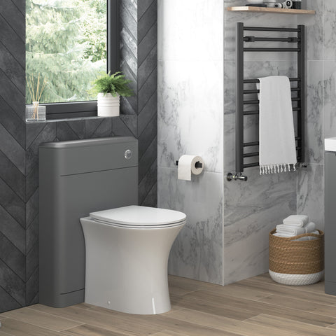 Sand Rimless Back To Wall WC & Soft Close Seat