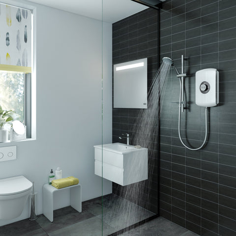 Triton Amore 8.5kW Electric Shower - Brushed Steel