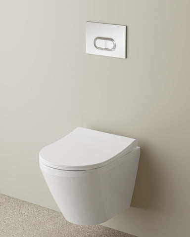 VitrA Integra Rimless Short Projection Wall Hung Pan Only - White