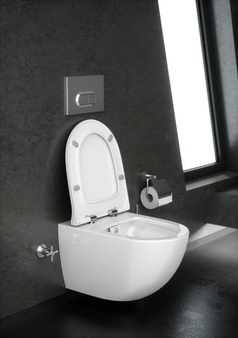 VitrA Q-Line Toilet Roll Holder w/Cover - Chrome