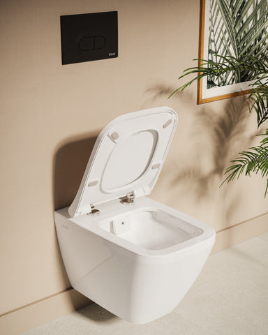 VitrA Integra Square Soft Close Slim Toilet Seat - White