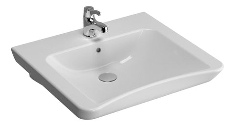 VitrA S20 600x545mm 1TH Basin w/Overflow - White