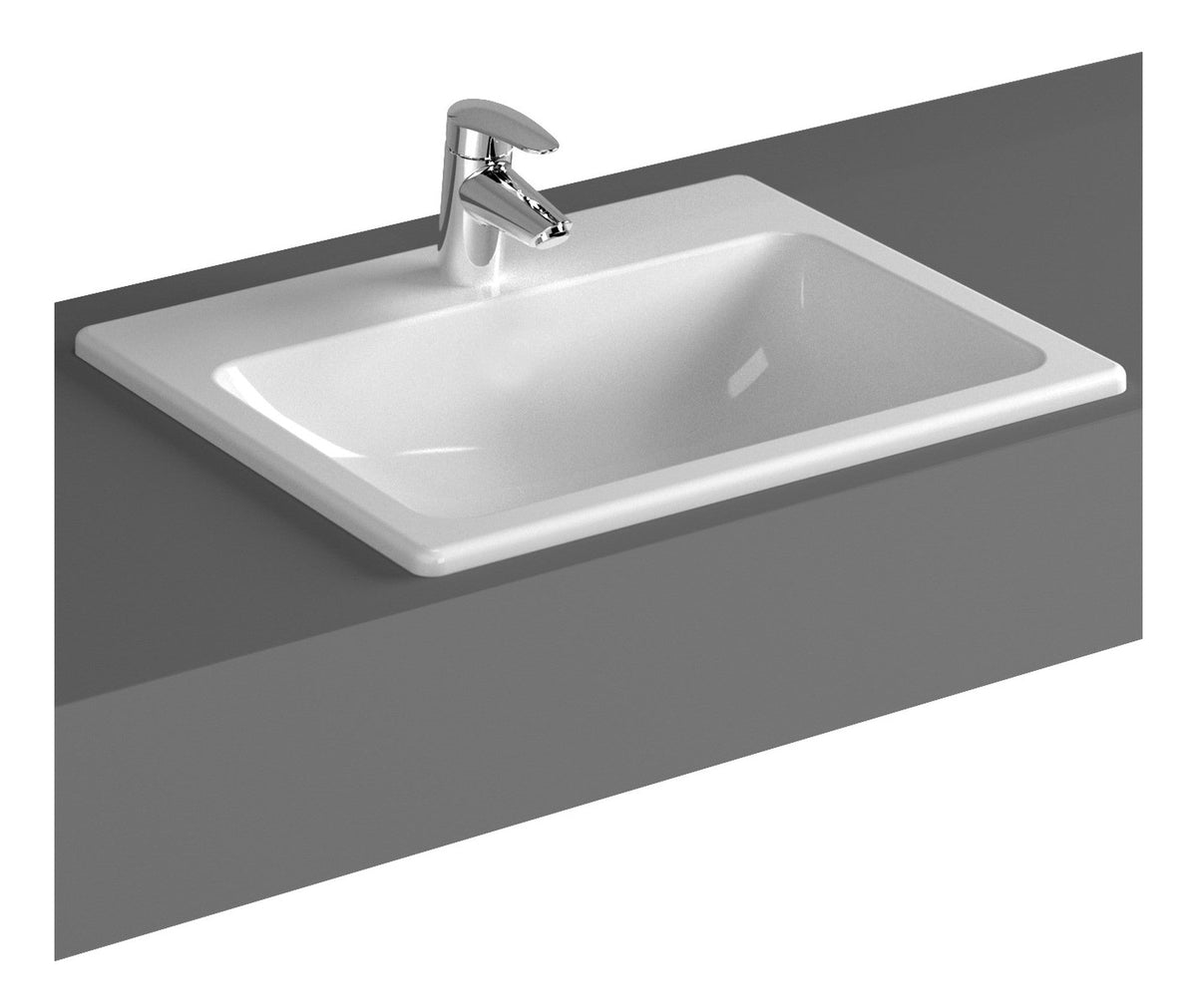 VitrA S20 550x455mm 1TH Countertop/Vessel Washbowl - White