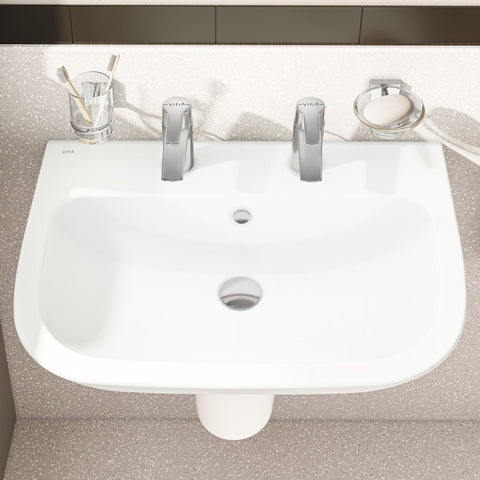 VitrA S20 650x465mm 2TH Basin Only - White