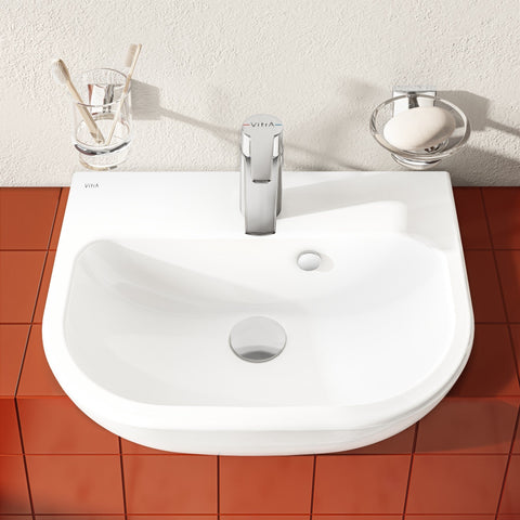 VitrA S20 450x350mm 1TH Semi Recessed Basin - White