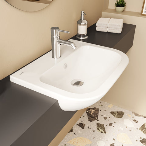 VitrA S20 550x445mm 1TH Semi Recessed Basin - White